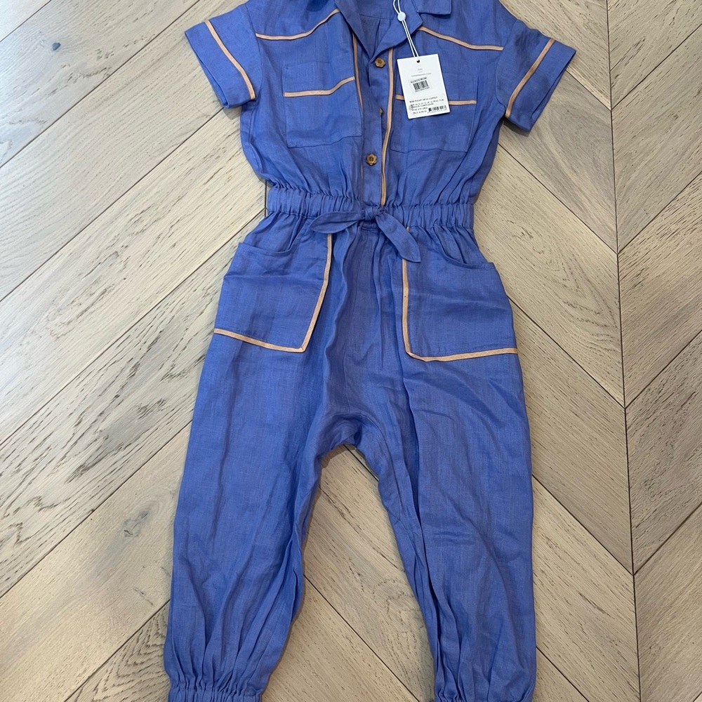 Zimmermann Blue Kids One Piece Jumpsuit